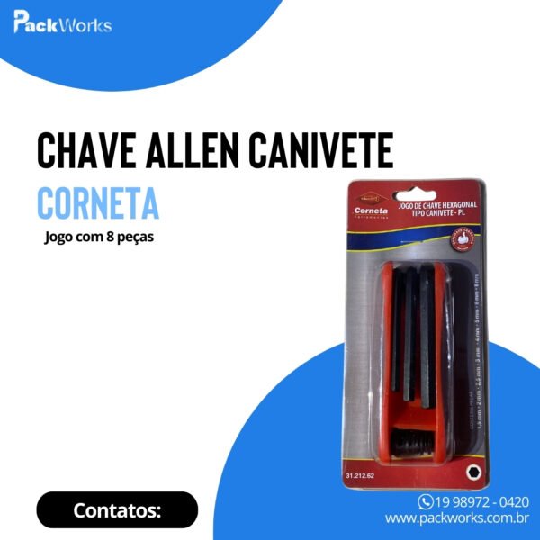 Chave Allen JG 8 Peças 1,5 Canivete Corneta - Image 2