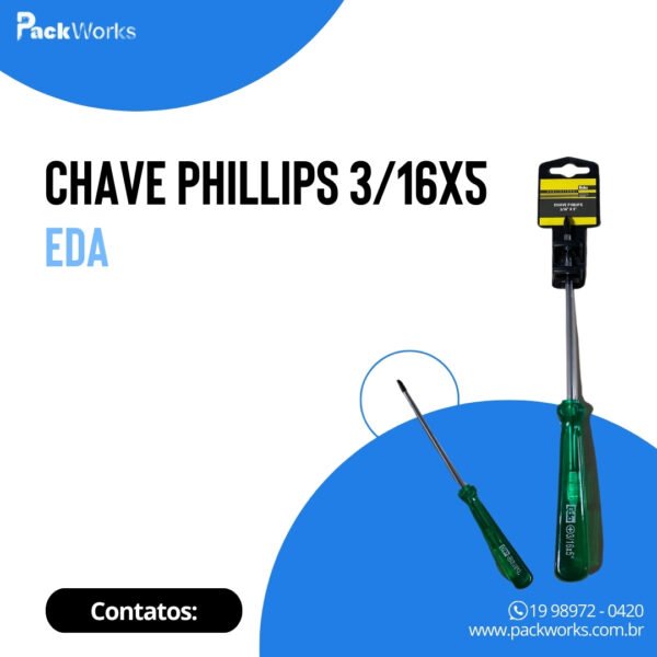 Chave Phillips 3/16x5 Eda - Image 2