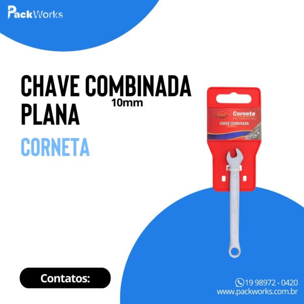 Chave Combinada 10mm Plana Corneta - Image 2